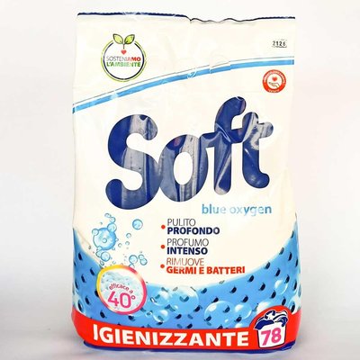 Пральний порошок антибактеріальний Soft Blue Oxygen 78 циклів 3.9 кг Італія НФ-00000775 фото