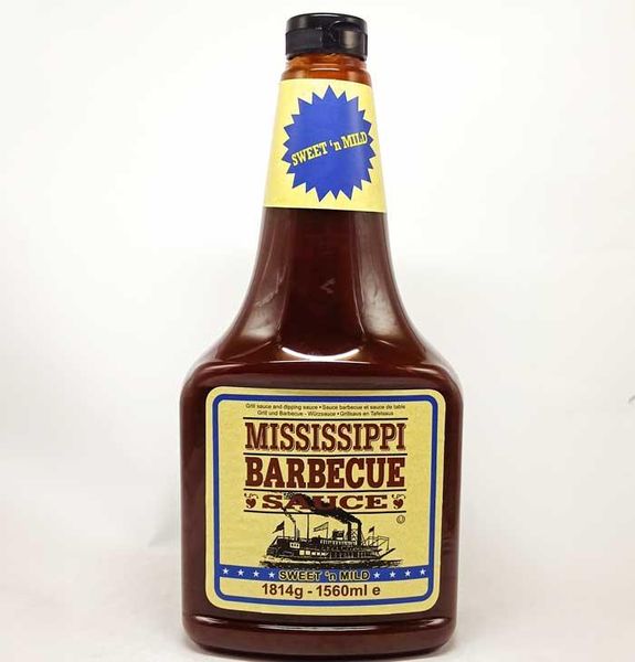 Соус барбекю солодкий м'який Міссісіпі Mississippi Barbecue Sauce Sweet n Mild 1560ml США, Маринади й соуси для грилю 20221125008 фото