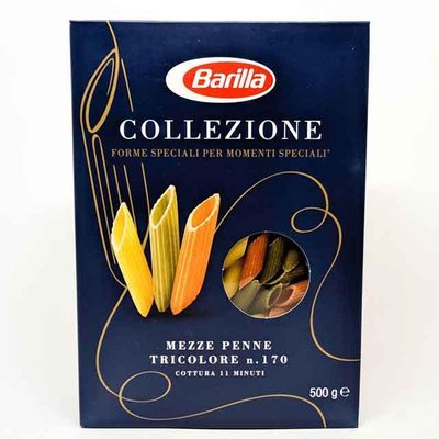 Паста Barilla Mezze Penne Tricolore пера кольорові 500 грам 20220105197 фото