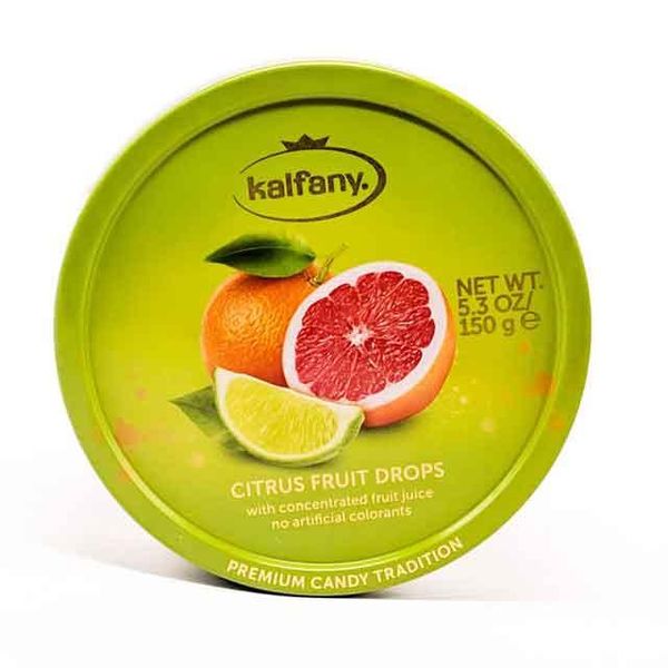 Льодяники лимонні в банці Kalfany Citrus Fruchte Bonbons 150 грам Німеччина 125900177 фото