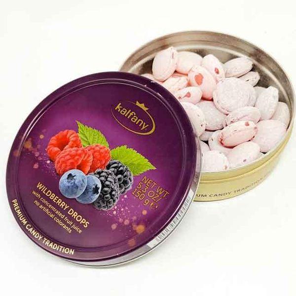 Льодяники із смаком ягід в банці Kalfany Wildberry Candies 150 грам Німеччина 125900142 фото