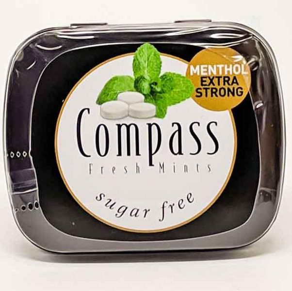 Льодяники Compass Menthol extra strong 12шт по 14g мятні без цукру Німеччина 20221110006 фото