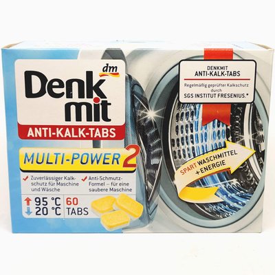 Таблетки для пральних машин Denkmit Anti-Kalk-Tabs 60st (Німеччина) 60 шт, Очищувачі для пральних машин НФ-00000792 фото