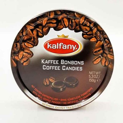 Льодяники із смаком кави в банці Kalfany Coffee Candies 150 грам Німеччина 125900151 фото