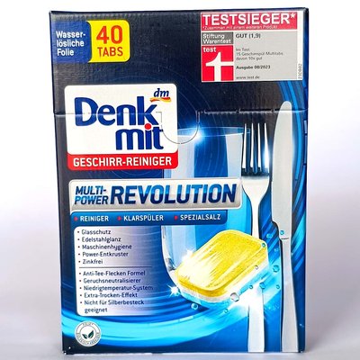 Denkmit Revolution таблетки для посудомийних машин 40 шт 1857415971 фото