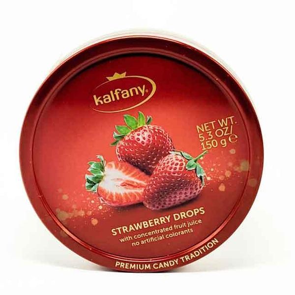 Льодяники полуничні в банці Kalfany Strawberry candies 150 грам Німеччина 125900720 фото