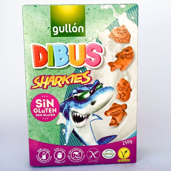 Печиво Gullon Dibus Sharkies Гуллон акули без глютена та лактози 250 г Іспанія 20220105059 фото