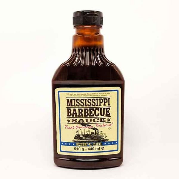 Соус Барбекю Mississippi Barbecue Sauce Sweet n Mild Міссісіпі Солодкий і м'який 440 мл США, Маринади й соуси для грилю 20220105109 фото