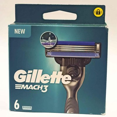 Gillette Mach3 Змінні картріджи для гоління (леза касети) чоловічі 6 шт Італія, леза для бритв 8001090428356 фото