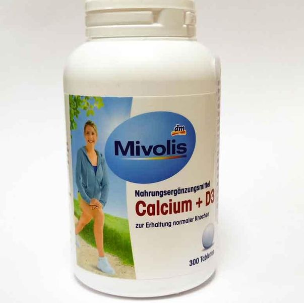 Mivolis Calcium D3 Вітаміни Миволис Кальцій в капсулах 300 шт Німеччина, Вітаміни та харчові добавки 4058172101311 фото