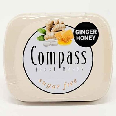 Льодяники Compass Ginger Honey з смаком імбиру та меду 12шт по 14g без цукру Німеччина 20221110005 фото