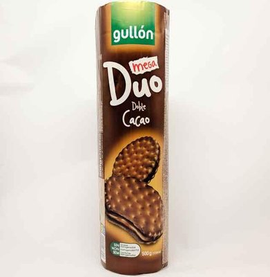 Шоколадне печиво із шоколадним кремом Gullon Mega Duo Doble cacao 500г (Іспанія) T4440 фото