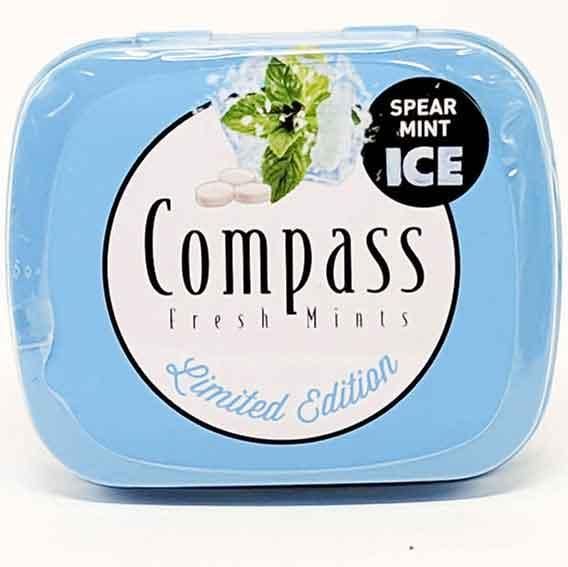 Льодяники Compass Spear Mint Ice 12шт по 14g мятні без цукру Німеччина 20221110004 фото