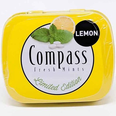 Льодяники Compass Lemon з смаком лимону 12шт по 14g без цукру Німеччина 20221110002 фото