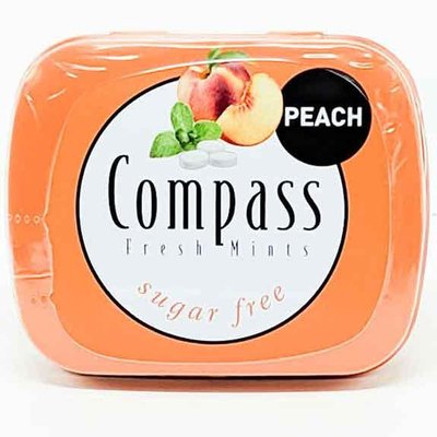 Льодяники з смаком персику Compass Peach 12шт по 14g без цукру Німеччина 20221110005 фото