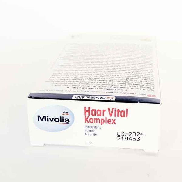 Вітаміни для волосся Mivolis Haar Vital Komplex 60 капсул, Вітаміни та харчові добавки 20220707003 фото