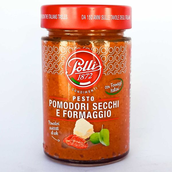 Італійський соус песто з помідорами Поллі Polli Pesto Pomodori secchi e formagio 190 г, Приправи та соуси 161033BM фото